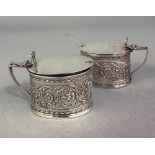 A Pair of Victorian Silver Mustard Pots, Thomas Hayes, Birmingham, 1897,