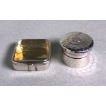 A George V Silver Pill Box, Drew & Sons, London, 1910,