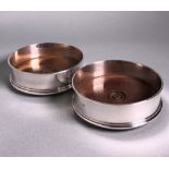 A Pair of Silver Wine Coasters, J B Ltd, London, 1986,