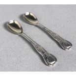 A Pair of Irish Silver Mustard Spoons, Smith & Gamble, Dublin, 1827,