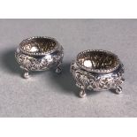 A Pair of Indian Silver Salts,