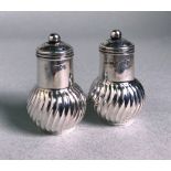 A Set of Victorian Silver Salt and Pepper Shakers, Sibray, Hall & Co, London, 1894,