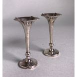 A Pair of Dutch Silver Posy Vases,