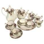 A Royal Albert 'Celebration' Pattern Tea and Coffee Service, 20th Century,