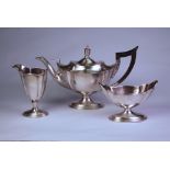 An Edwardian Three-Piece Silver Tea Set, Import Marks, Gorham Manufacturing Co, Birmingham, 1904