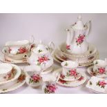 An Eighteen Place Setting Royal Albert 'Prairie Rose' Pattern Tea And Coffee Service
