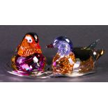 A Boxed Swarovski Crystal Figurine of Two Mandarin Ducks