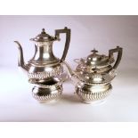 An Electroplate Four-Piece Tea And Coffee Set