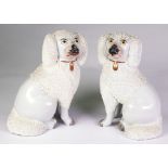 A Pair of Staffordshire Figures of King Charles Spaniels, 19th Century