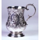 A Victorian Silver Christening Mug, Charles Henry White & Francis Henry Hawkins, Chester, 1868