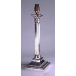 A George V Silver Corinthian Lamp/Candlestick, Goldsmiths & Silversmiths Co Ltd, London, 1921