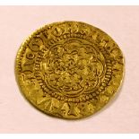 King Henry IV Quarter Noble Gold Coin Circa 1413-22, United Kingdom