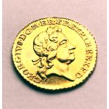 King George Quarter Guinea Gold Coin, 1718, United Kingdom