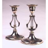 A Pair Of Victorian Silver Candlesticks, Hamilton & Inches, Edinburgh, 1899