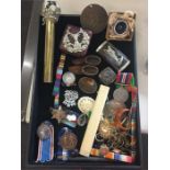 Box of Collectables, Medals, Jewellery ETC