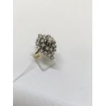18ct Gold Diamond cluster ring