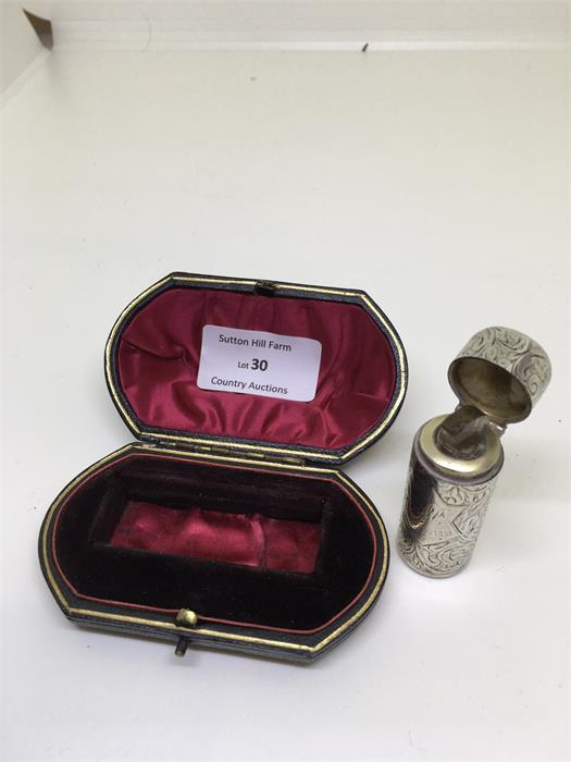 Victorian silver scent bottle boxed - Image 2 of 2