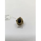 Continental 14ct Gold Garnet ring