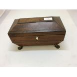 Georgian mahogany tea caddy