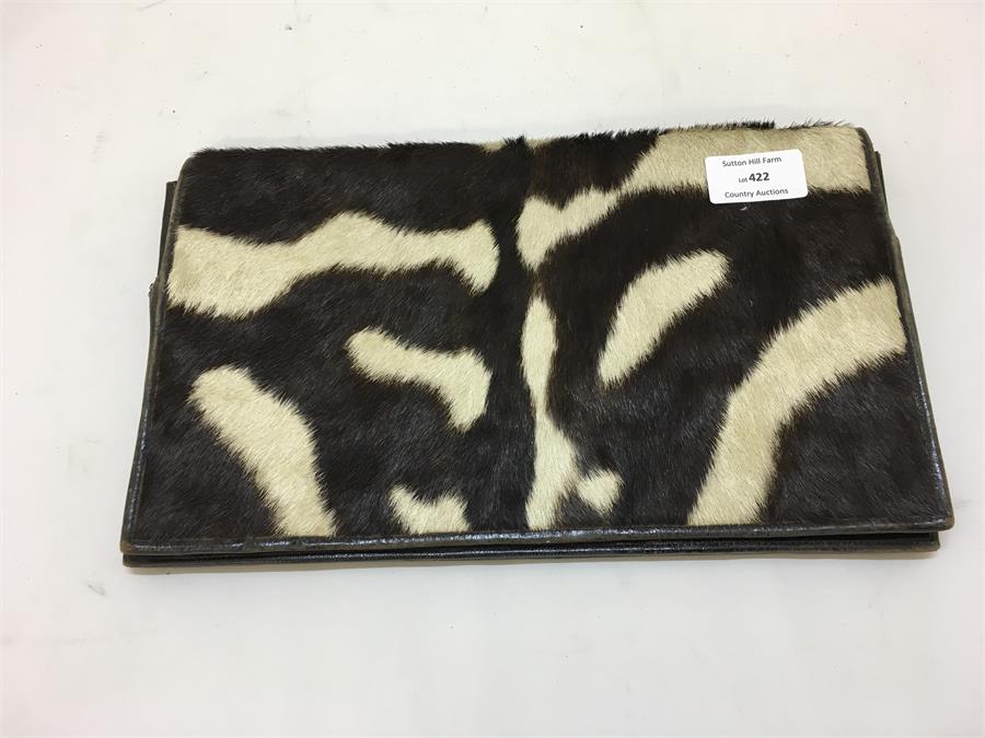 Leather zebra Skin Handbag