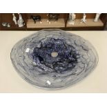 Hand blown Art glass table platter