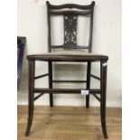 Mahogany String Inlaid Bedroom Chair