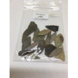 Bag of Flint Arrow Heads