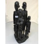 Large African ebony Figure Group