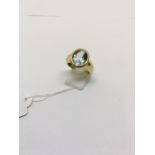 18ct Gold Aquamarine ring