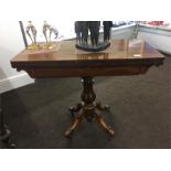 Rosewood Victorian Card Table