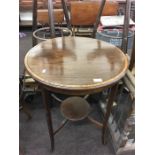 Edwardian Inlaid Two Tier Occasional Table
