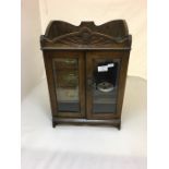 Victorian oak smokers cabinet