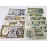 Vintage Bank Notes; 3 Scottish £10, 7 x £1, 1 x £5 Note