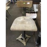 Singer Sewing Machine Chair, Cast Iron Base