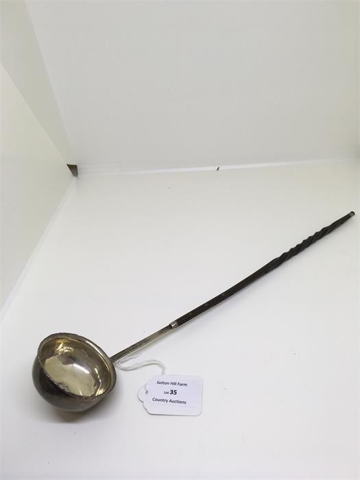 Georgian silver brandy ladle with fly insert