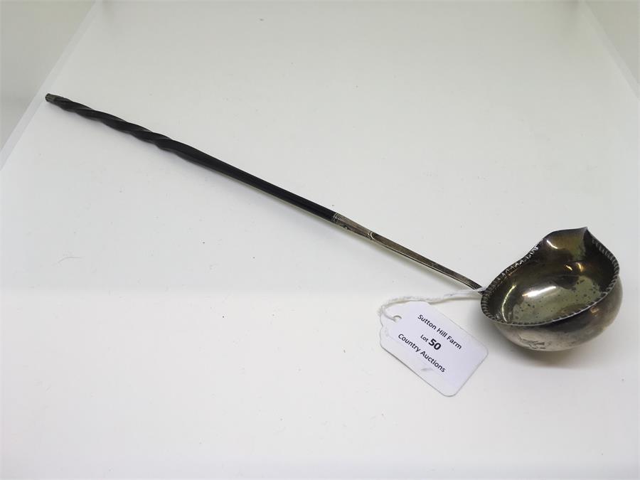 hallmarked Georgian silver brandy ladle