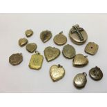 Large collection of Victorian Gold back & front Lockets