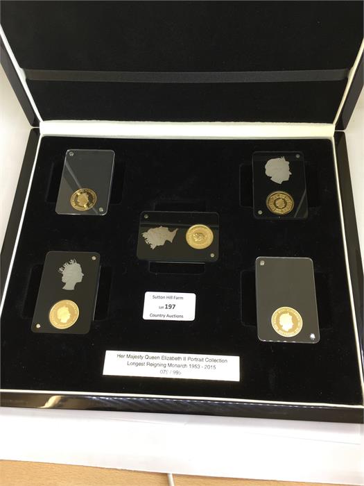 Elizabeth II Portrait Collection 5 Gold Sovereigns Proof Set