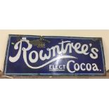 Vintage Advertising Rowntree's Elect Cocoa Enamel Sign