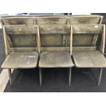 1920's / 1930's 5 x 3 Seater Elm Folding Benches