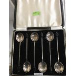 Box Set of Coffee Bean Silver Spoons