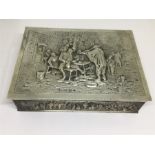 Large Repousse silver table box