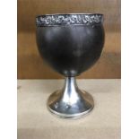 Georgian Silver Lined Coconut Cup