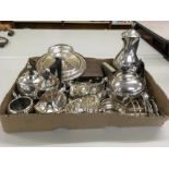 Selection of silverplated items