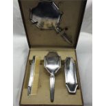 Boxed Dutch silver brush set