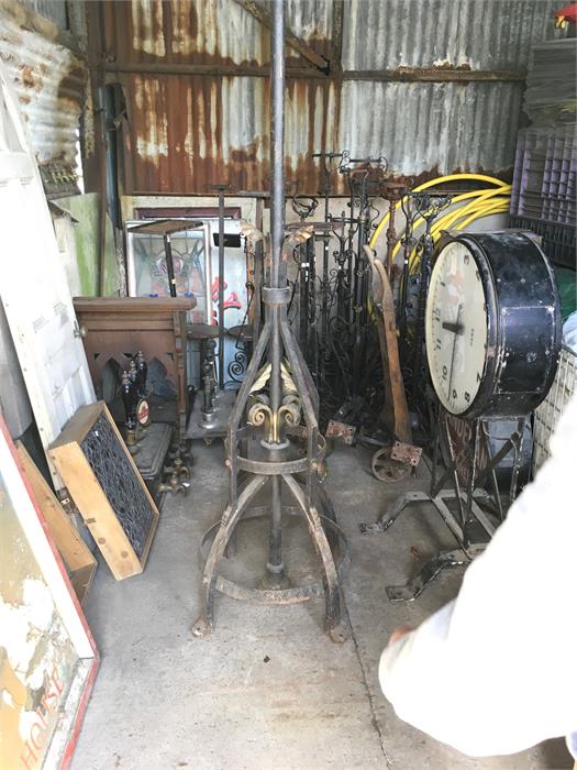 Pair Wroughton Iron Victorian Alter Candlarbra - Image 5 of 7