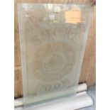 Original Victorian Etched Glass Smoke Room W Butler & Co Limd