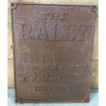 The Rally Cast Iron Sign