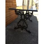 Cast Iron Base oblong Pub Table