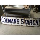Colmans Starch Enamel Advertising Sign